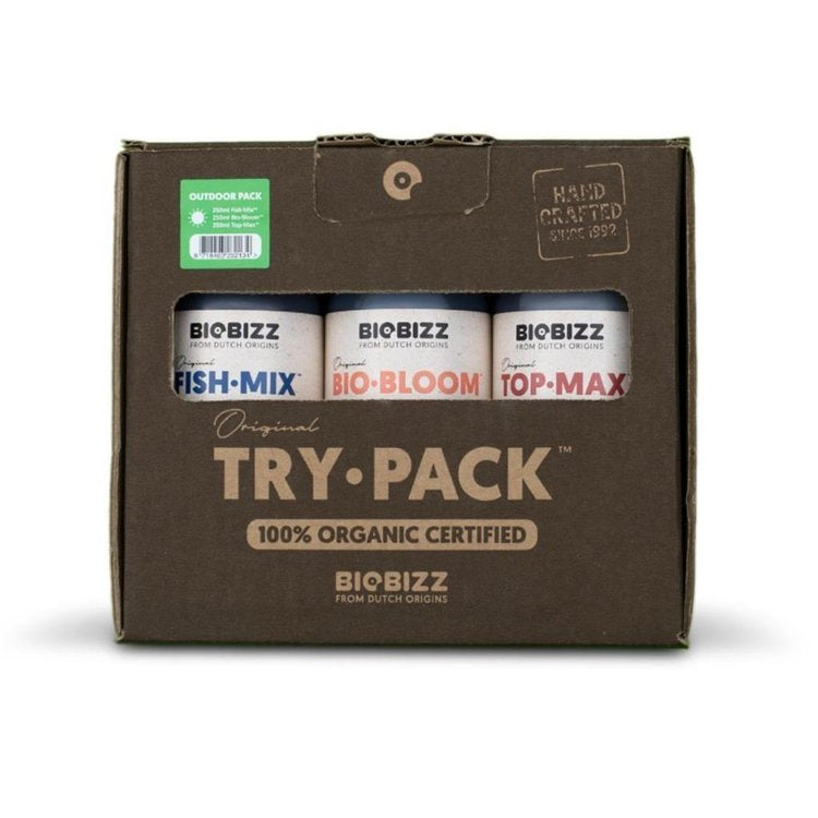 Biobizz TRY-PACK OUTDOOR 3x250ml Fertilizer and Booster Kit | trypack