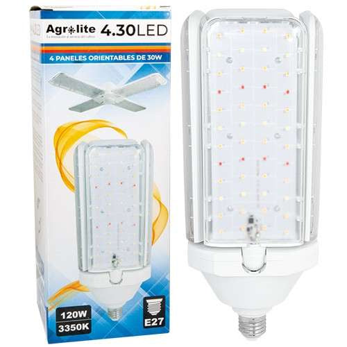 LED grow bulb Agrolite 430 E27 120W -- CFL lamp replacement!