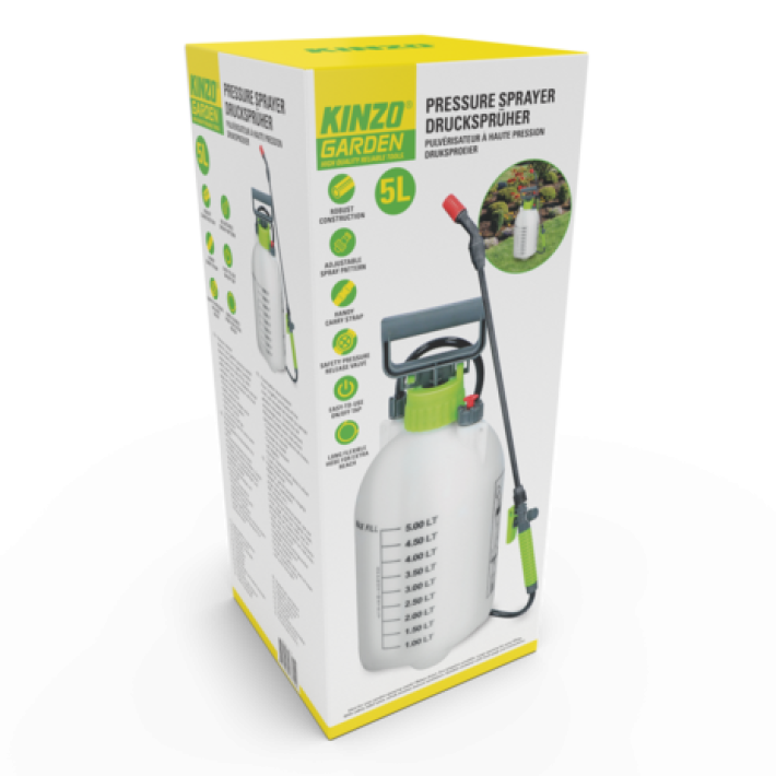 Kinzo pressure garden sprayer for plants 5L