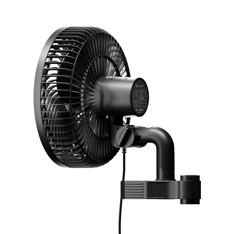 Herbgarden Oscillating Clip Fan 10W 3-speed fi 150mm - designed for grow tents