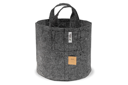 Growbag Root Pouch fabric pot 43x38cm 56L with handles grey