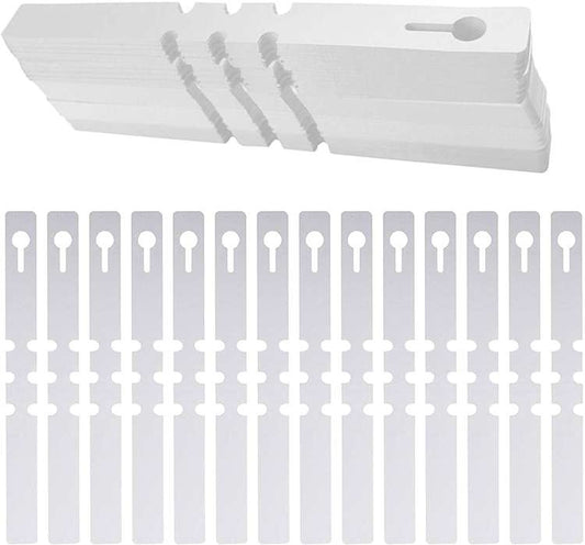 Herbgarden Plant Wrap Tags 2x20cm 100pcs | White Plastic Tree Labels