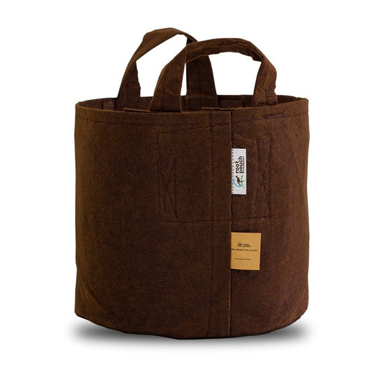 Growbag Root Pouch fabric pot 38x40cm 45L with handles brown