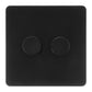 VERTICANA® WALL DIMMER 2-WAY BLACK - wall-mounted dimmer, double switch