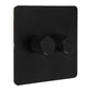 VERTICANA® WALL DIMMER 2-WAY BLACK - wall-mounted dimmer, double switch