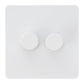 VERTICANA® WALL DIMMER 2-WAY WHITE- wall-mounted dimmer, double switch