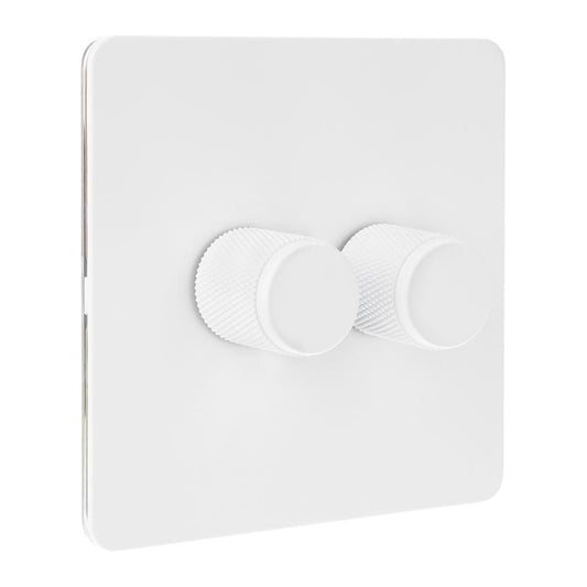 VERTICANA® WALL DIMMER 2-WAY WHITE- wall-mounted dimmer, double switch