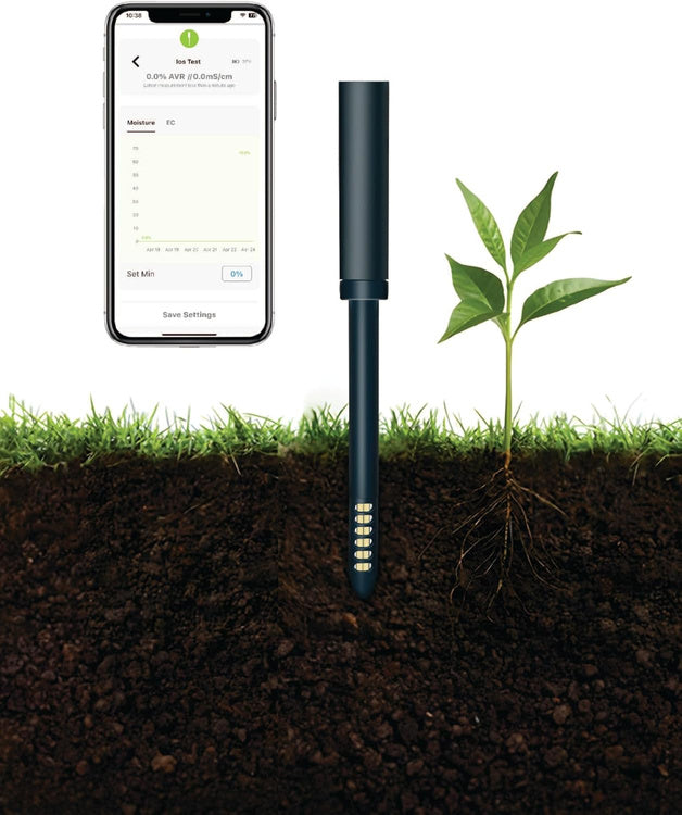 iBebot SoilQuality - Soil Moisture & Conductivity (EC) wireless sensor | data logger