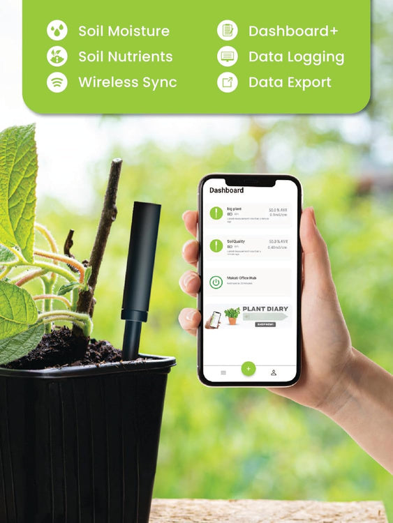 iBebot SoilQuality - Soil Moisture & Conductivity (EC) wireless sensor | data logger